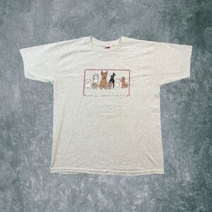 Vintage Fruit of The Loom “Dogs Are Diamonds In The Ruff” Animal Nature Shirt L